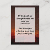 Psalm 59:10 Mijn God met zijn liefdevolle vriendel Informatiekaartje (Voorkant)