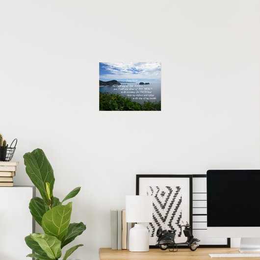 Psalm 59:16, maar ik zal uw macht zingen; poster (Thuiskantoor)