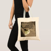 Psalm 59:16 White Rose Tote Bag (Voorkant (product))