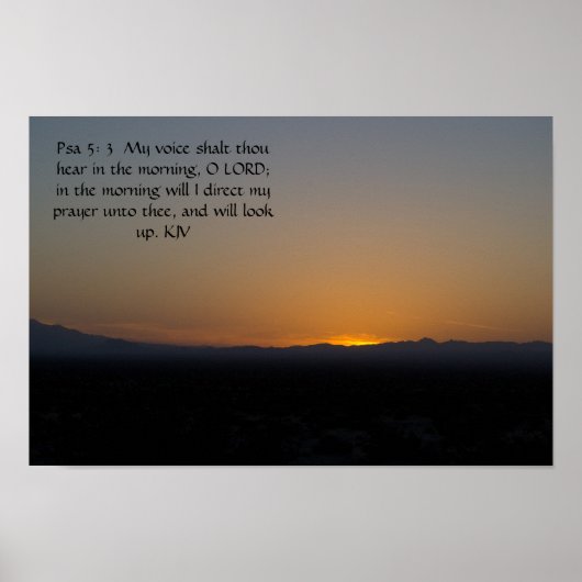 Psalm 5:3 poster (Voorkant)