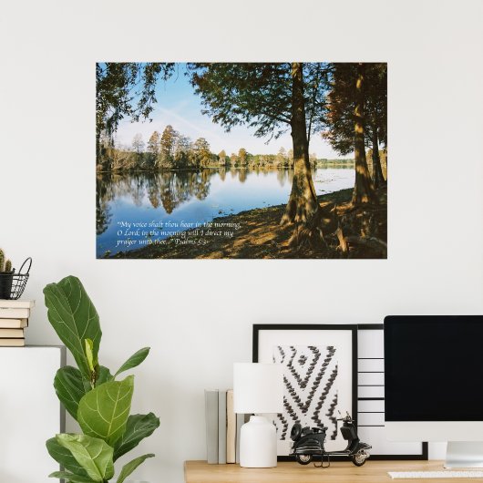 Psalm 5:3 poster (Thuiskantoor)