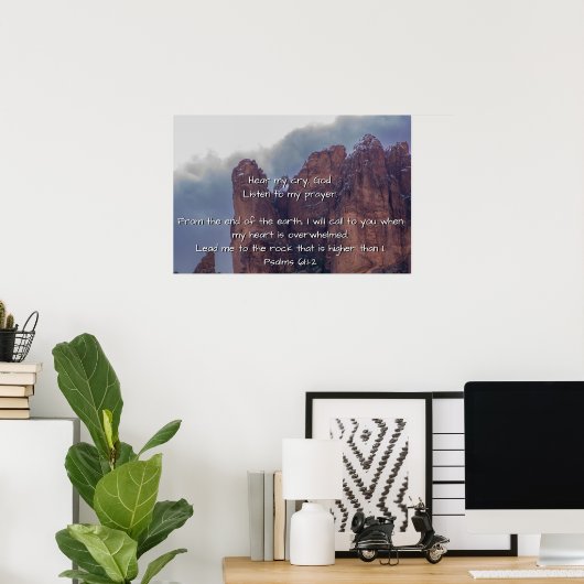 Psalm 61:1-2 poster (Thuiskantoor)