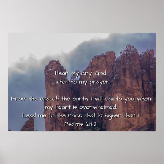 Psalm 61:1-2 poster (Voorkant)