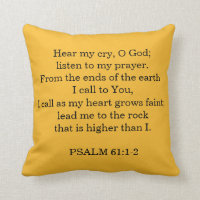 PSALM 61:1-2 Verses Sierkussen