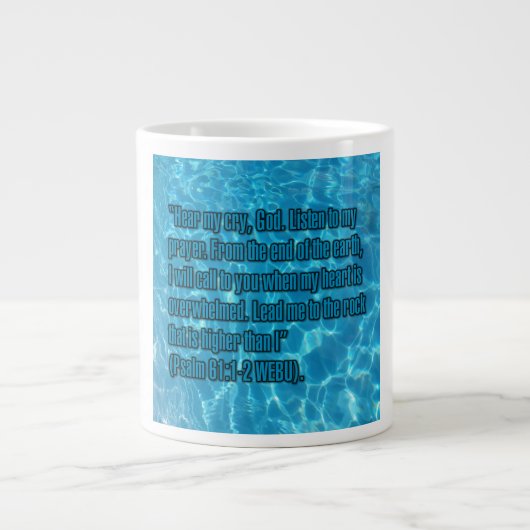 Psalm 61:1-2 WEBU Mug Grote Koffiekop (Voorkant)