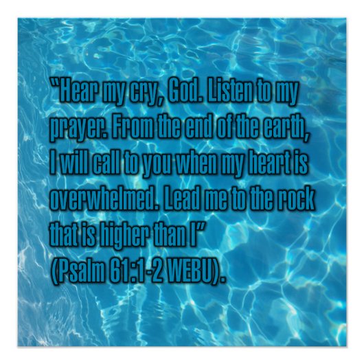 Psalm 61:1-2 WEBU Perfect Poster (Voorkant)