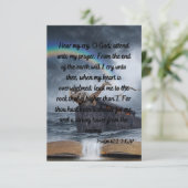 Psalm 61:1-3 KJV Bijbelverse platte Wenskaart Kaart (Staand voorkant)