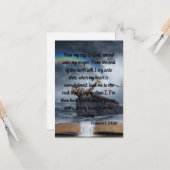 Psalm 61:1-3 KJV Bijbelverse platte Wenskaart Kaart (Voorkant / Achterkant in situ)