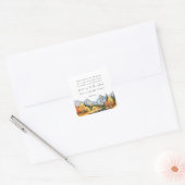 Psalm 61:2 Als mijn hart overstuur is Vierkante Sticker (Envelop)