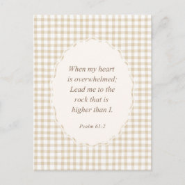 Psalm 61:2 Als mijn hart wordt overweldigd Briefkaart
