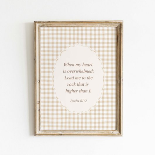 Psalm 61:2 Als mijn hart wordt overweldigd Poster