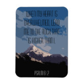 Psalm 61:2 Bijbel Verse Quote Mountain Graphic Magneet (Verticaal)