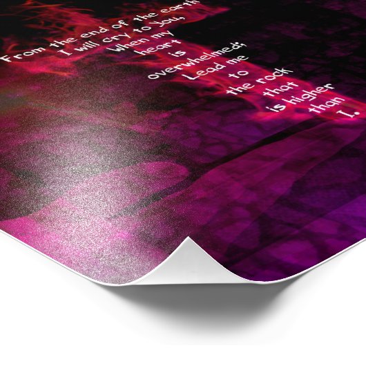 Psalm 61:2 Bijbelverse Inspirerend prijsopgave Foto Afdruk (Hoek)