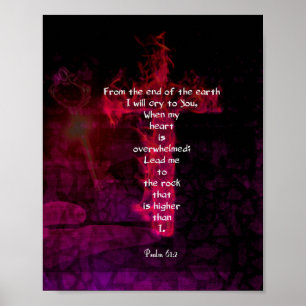 Psalm 61:2 Bijbelverse Inspirerend prijsopgave Poster