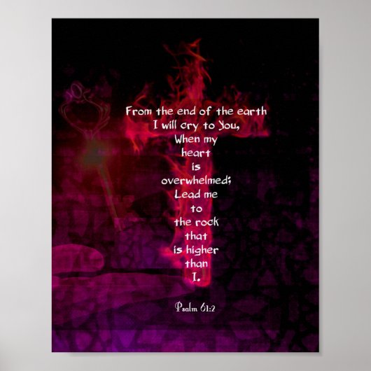 Psalm 61:2 Bijbelverse Inspirerend prijsopgave Poster (Voorkant)