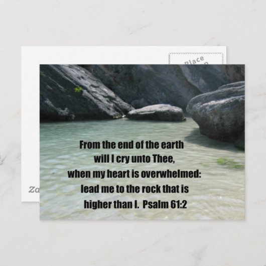 Psalm 61:2 briefkaart (Voorkant / Achterkant)