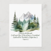 Psalm 61:2 Leid mij naar de berg van de Schrift Briefkaart (Voorkant)