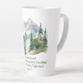 Psalm 61:2 Leid mij naar de berg van de Schrift Latte Mok (Rechterhoek)