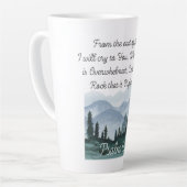 Psalm 61:2 Leid mij naar het Bijbelvers Latte Mok (Linkerhoek)