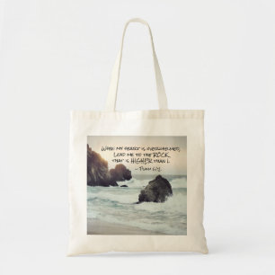 Psalm 61:2 Lood me naar de Rock die Highe is Tote Bag