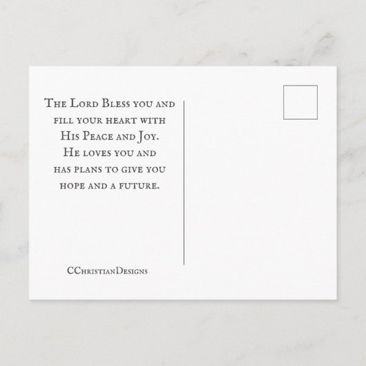 Psalm 61:2 Lood me naar de steen die hoger is Briefkaart (Achterkant)