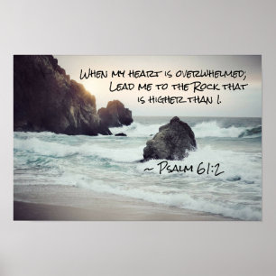 Psalm 61:2 Lood me naar de steen die hoger is Poster