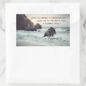 Psalm 61:2 Lood me naar de steen die hoger is Rechthoekige Sticker (Tas)