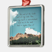 Psalm 61:2 Vanaf het einde van de aarde... Metalen Ornament (Links)