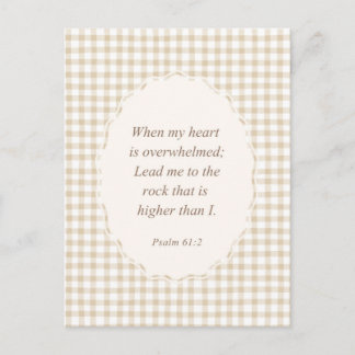 Psalm 61:2 When my heart is overwhelmed Briefkaart