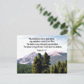 Psalm 62:1,2 briefkaart (Staand voorkant)