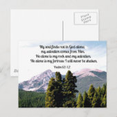 Psalm 62:1,2 briefkaart (Voorkant / Achterkant)