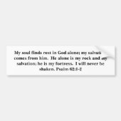 Psalm 62:1-2 bumpersticker (Voorkant)