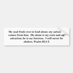 Psalm 62:1-2 bumpersticker