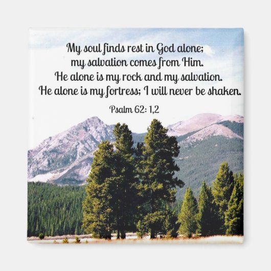 Psalm 62:1,2 magneet (Voorkant)