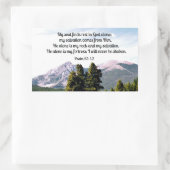 Psalm 62:1,2 rechthoekige sticker (Tas)