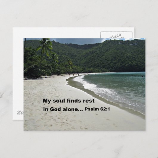 Psalm 62:1 briefkaart (Voorkant / Achterkant)