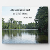 Psalm 62:1 Mijn ziel vindt rust in God alleen. Fotoplaat (Voorkant)