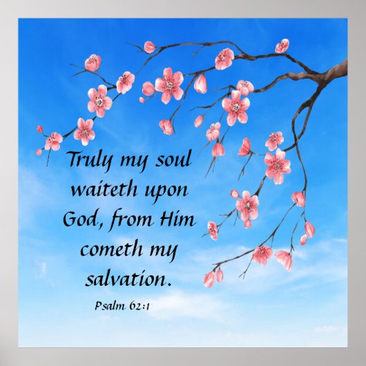 Psalm 62:1 poster (Voorkant)