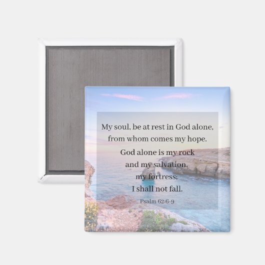 Psalm 62:6 2" magneet (Voorkant / Achterkant)