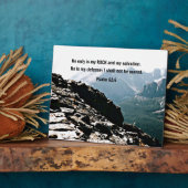 Psalm 62:6 Hij is alleen mijn steen... Fotoplaat (Zijkant)