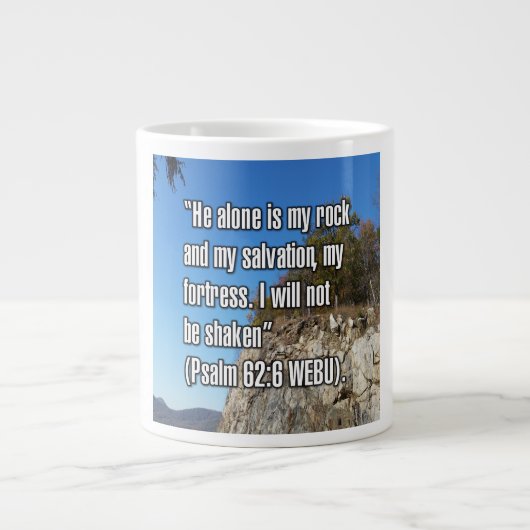Psalm 62:6 WEBU Mug Grote Koffiekop (Voorkant)