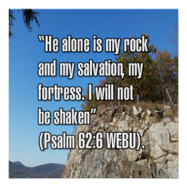 Psalm 62:6 WEBU Perfect Poster