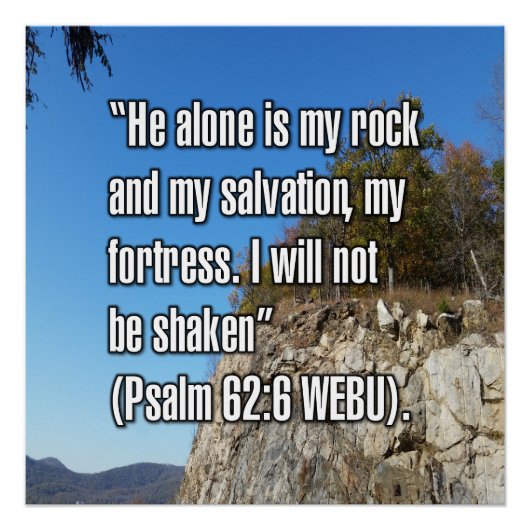 Psalm 62:6 WEBU Perfect Poster (Voorkant)