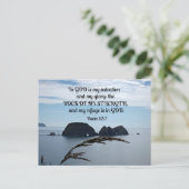 Psalm 62:7 In God is mijn redding.. Briefkaart (Staand voorkant)