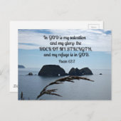 Psalm 62:7 In God is mijn redding.. Briefkaart (Voorkant / Achterkant)