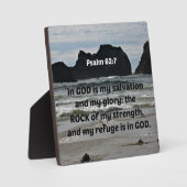 Psalm 62:7 In God is mijn redding en mijn heerlijk Fotoplaat (Voorkant)
