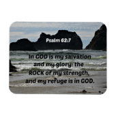 Psalm 62:7 In God is mijn redding en mijn heerlijk Magneet (Horizontaal)
