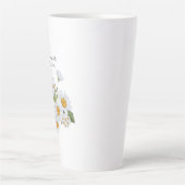 Psalm 63:1 Bijbeltekst Kamille bloemen Latte Mok (Voorkant)