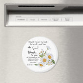 Psalm 63:1 Bijbeltekst Kamille bloemen Magneet (Insitu (Vaatwasser))