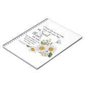 Psalm 63:1 Bijbeltekst Kamille bloemen Notitieboek (Linkerzijde)